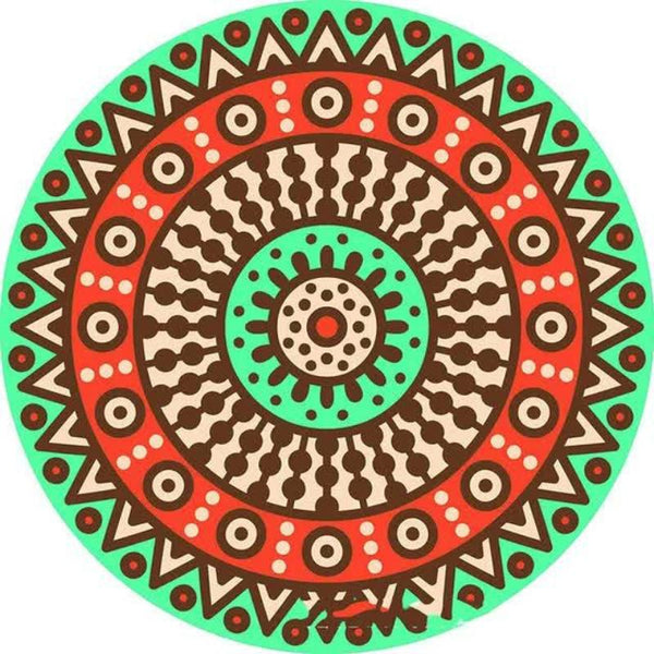 Set Of 6 Mandala Ceramic Drink Absorbent Non Slip For Coffee Table And Home Decor 10.4Cm Coasters