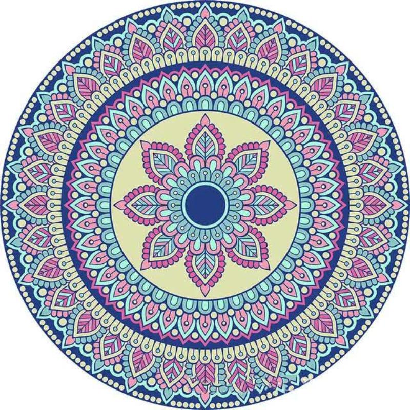 Set Of 6 Mandala Ceramic Drink Absorbent Non Slip For Coffee Table And Home Decor 10.4Cm Coasters