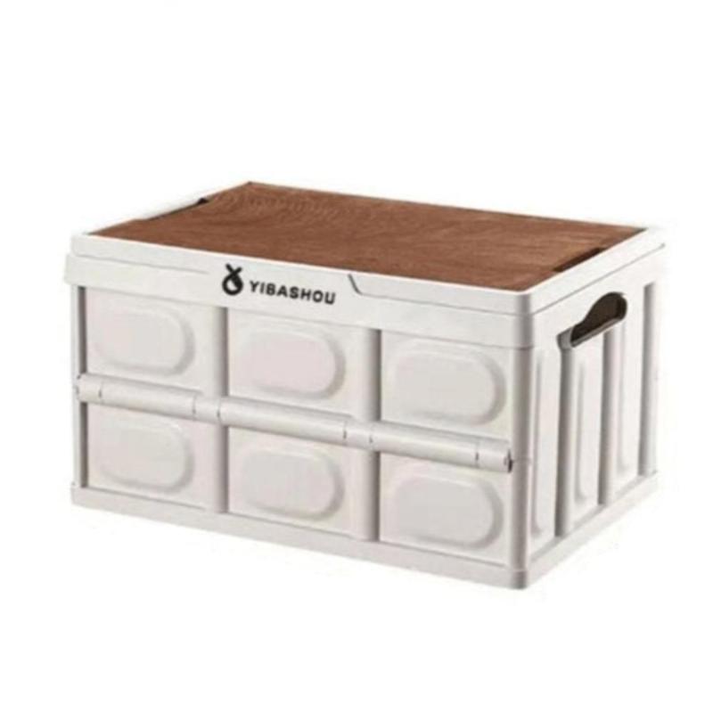 Elosung Collapsible White Outdoor Storage Box | Large Capacity Foldable To 6Cm Durable Design Storage Deck Boxes