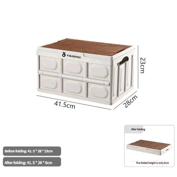 Elosung Collapsible White Outdoor Storage Box | Large Capacity Foldable To 6Cm Durable Design Storage Deck Boxes