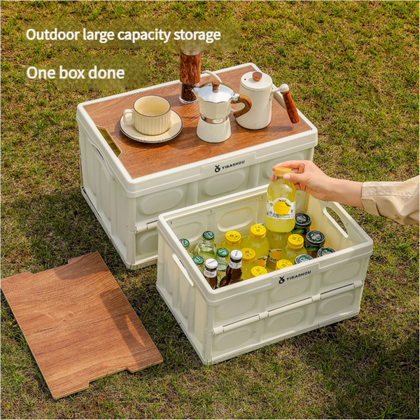 Elosung 54*36*29 Cm Collapsible Green Outdoor Storage Box | Large Capacity Foldable To 7Cm Durable Design Storage Deck Boxes