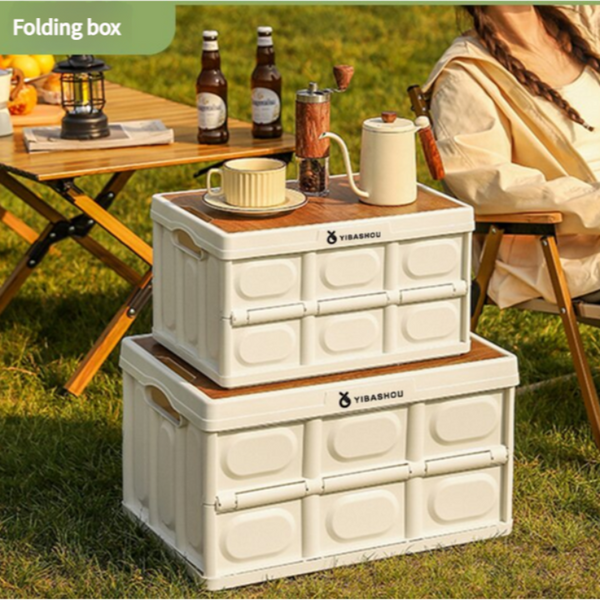 Elosung 54*36*29 Cm Collapsible Green Outdoor Storage Box | Large Capacity Foldable To 7Cm Durable Design Storage Deck Boxes