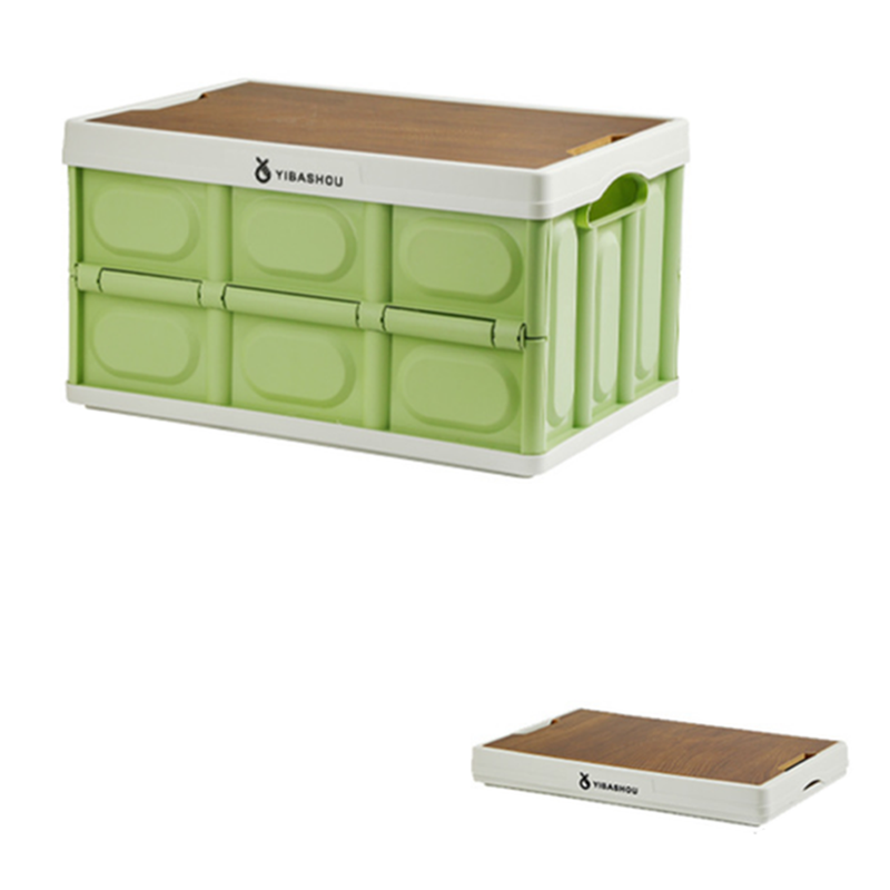Elosung 43.5*30*24 Cm Collapsible Green Outdoor Storage Box | Large Capacity Foldable To 6Cm Durable Design Storage Deck Boxes