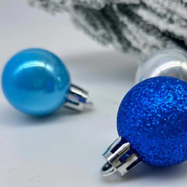 Elosung 49 Piece Christmas Ornament Set 3Cm Black Gold Baubles For Tree Decoration Seasonal Decorations