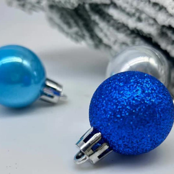 Elosung 49 Piece Christmas Ornament Set 3Cm White Gold Baubles For Tree Decoration Seasonal Decorations