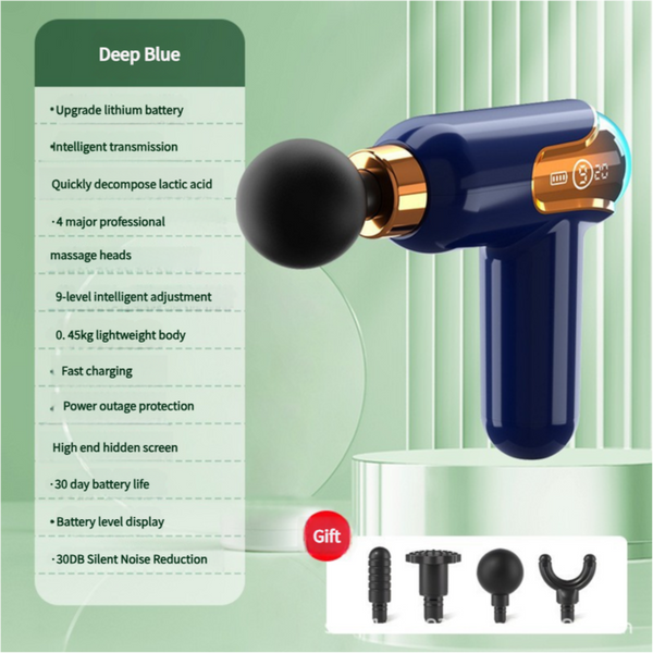 Elosung Lc002 Portable Massage Gun Deep Tissue Muscle Massager With 4 Heads 9 Speed Settings Massagers