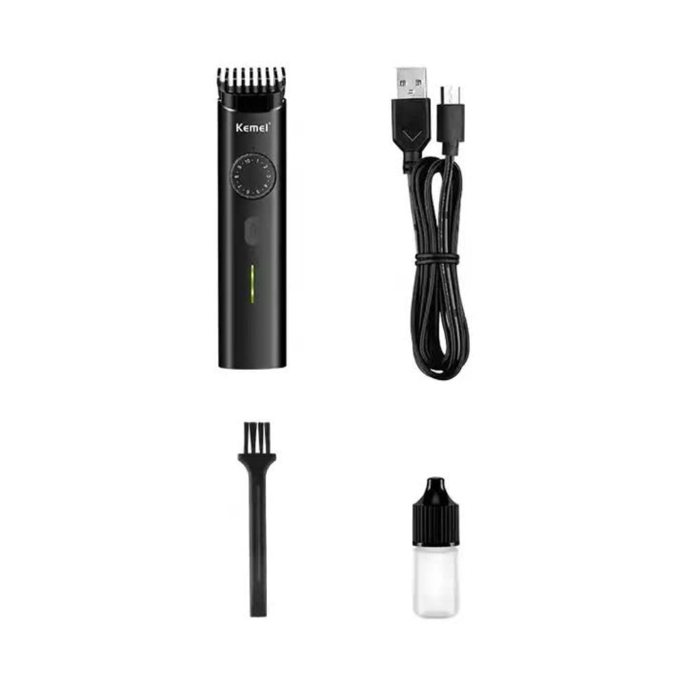 Km 1247 Rechargeable Hair Beard Trimmer Precision Grooming Kit With Usb Charging Cable Cleaning Brush Oil Clippers & Trimmers
