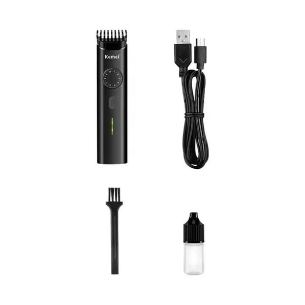 Km 1247 Rechargeable Hair Beard Trimmer Precision Grooming Kit With Usb Charging Cable Cleaning Brush Oil Clippers & Trimmers