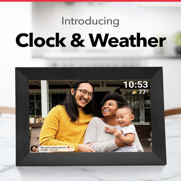 Elsoung White 16Gb Storage 10 Inch Wifi Digital Photo Frame | Hd Display + Remote Video Sharing Via App Digital Photo Frames