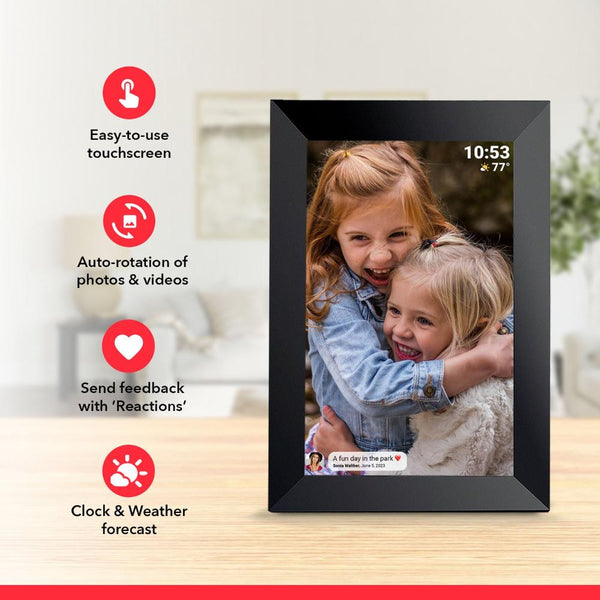 Elsoung Black 32Gb Storage 10 Inch Wifi Digital Photo Frame | Hd Display + Remote Photo/Video Sharing Via App Digital Photo Frames