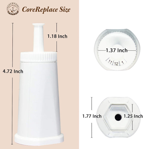 Elosung 1 Sets Of Elsoung Breville Bes008 Replacement Coffee Machine Filter Water Descaling Deodorizing & Purification (2 Pack) Placeholder
