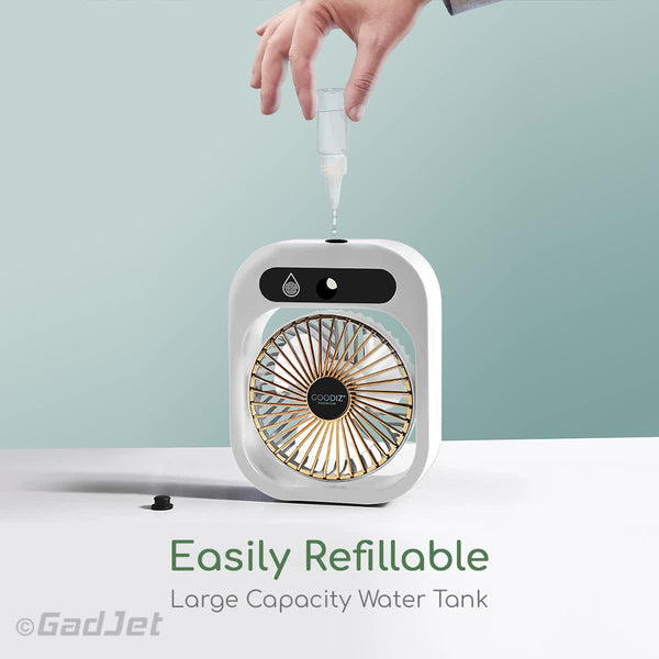 Elosung Elsoung White Color Usb 2 In Misting Fan & Humidifier Portable Cooling And Humidifying Solution Portable Fans