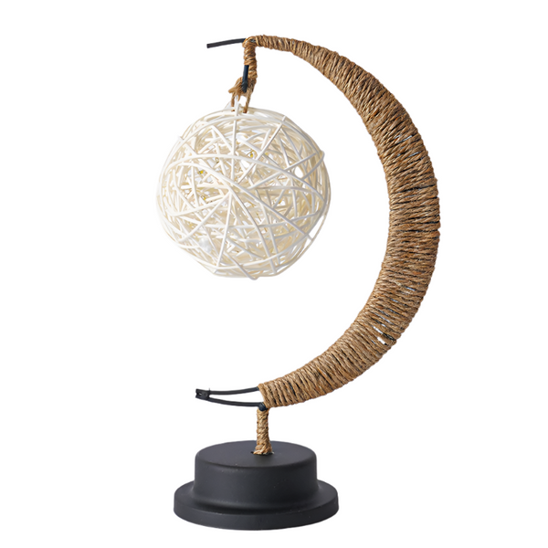 Elsoung Led Multi Shape Decorative Lights Star Moon Apple Usb Night With Handmade Hemp Rope Warm Iron Craft Perfect Birthday & Christmas Gift Night Li