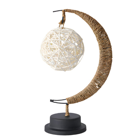 Elsoung Led Multi Shape Decorative Lights Purple Star Moon Apple Usb Night With Handmade Hemp Rope Warm Iron Craft Perfect Birthday & Christmas Gift N