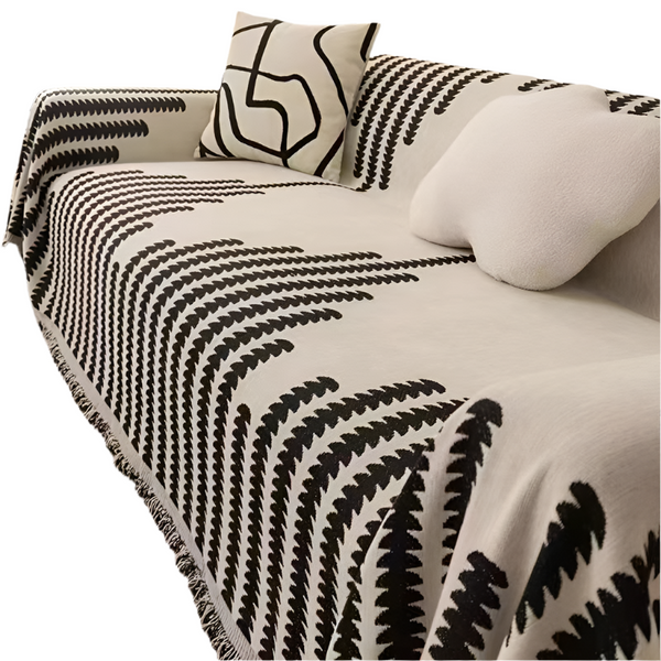 Elosung One Piece Full Cover Line Sofa Towel 180*340Cm Slipcovers