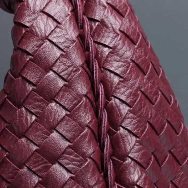 Elegant Woven Pu Leather Hobo Bag Stylish Large Capacity Shoulder Handbag For Women Women's Bags & Handbags