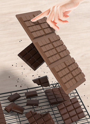 Elosung (5 Pcs) Yh917 Silicone Chocolate Bar Molds Bpa Free Non Stick Heat Resistant Baking Trays Muffin Pans & Baking Moulds