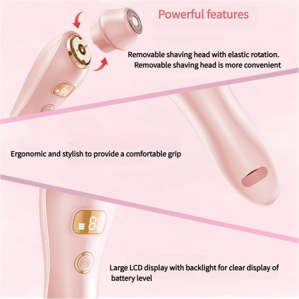 U34 Pink 2 In 1 Electric Razor For Women Multifunctional Rechargeable Hair Removal Shaver Women's Razors