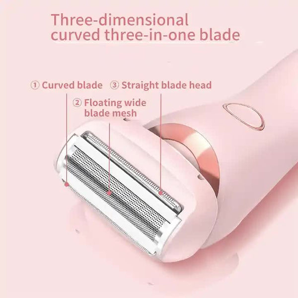 Pink 2 In 1 Electric Razor For Women Multifunctional Rechargeable Hair Removal Shaver Women's Razors