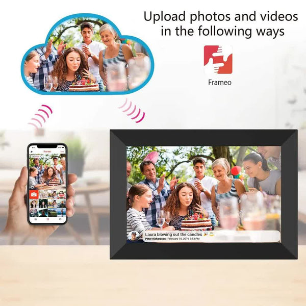 Elosung 10.1 Inch Frame Wifi Digital Photo 16Gb Storage Ips Touchscreen App Remote Sharing Digital Photo Frames