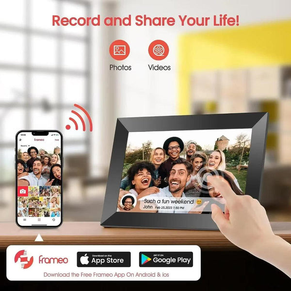 Elosung 10.1 Inch Frame Wifi Digital Photo 16Gb Storage Ips Touchscreen App Remote Sharing Digital Photo Frames