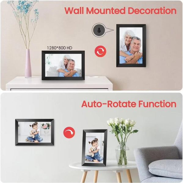 Elosung 10.1 Inch Frame Wifi Digital Photo 32Gb Storage Ips Touchscreen App Remote Sharing Digital Photo Frames