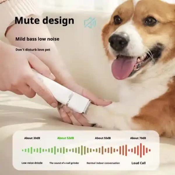 Elosung White T70 4 In 1 Pet Grooming Kit Full Body Detail Paw Hair Trimmer Nail Grinder Dog Grooming