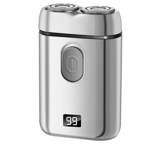 Elosung Gray Portable Electric Shaver Dual Blade Usb Rechargeable Led Display For Battery Life Men's Shavers