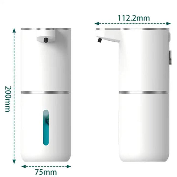 Elosung White Automatic Foaming Soap Dispenser With Rechargeable Battery Touch Control 380Ml Capacity Ipx5 Waterproof Soap Dishes & Dispensers