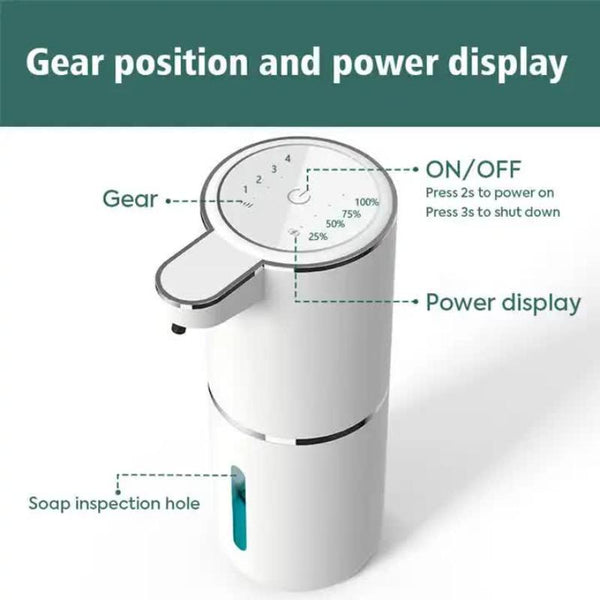 Elosung Black Automatic Foaming Soap Dispenser With Rechargeable Battery Touch Control 380Ml Capacity Ipx5 Waterproof Clippers & Trimmers