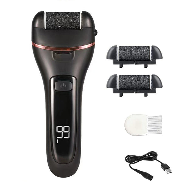 Elosung Black Rechargeable Electric Foot File Callus Remover With Led Display Usb Charging Electric Files & Tools