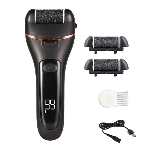 Elosung Black Rechargeable Electric Foot File Callus Remover With Led Display Usb Charging Electric Files & Tools