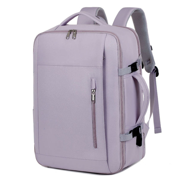 Elosung Purple Expandable Backpack With Usb Port Multi Functional Outdoor Commuter & Laptop Bag Laptop Cases & Bags