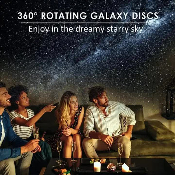 Elosung High Definition Focusable Starry Galaxy Projector Lamp Creative Bedroom Mood Light With 13 Film Slides (Black) Lamps