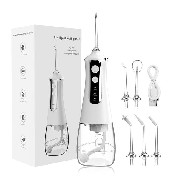Elosung L10 White Handheld Electric Water Flosser Rechargeable Teeth Cleaner For Use Air & Water Flossers