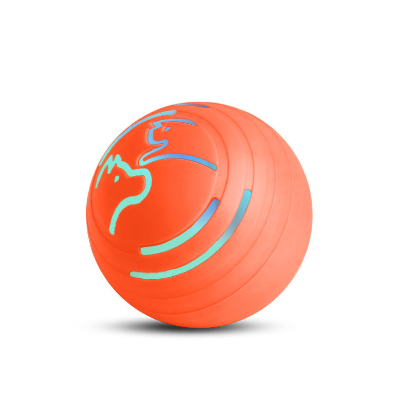 Elosung 2Pcs Orange Rechargeable Automatic Jumping Pet Toy Ball Interactive Smart Play For Dogs & Cats Dog Toys