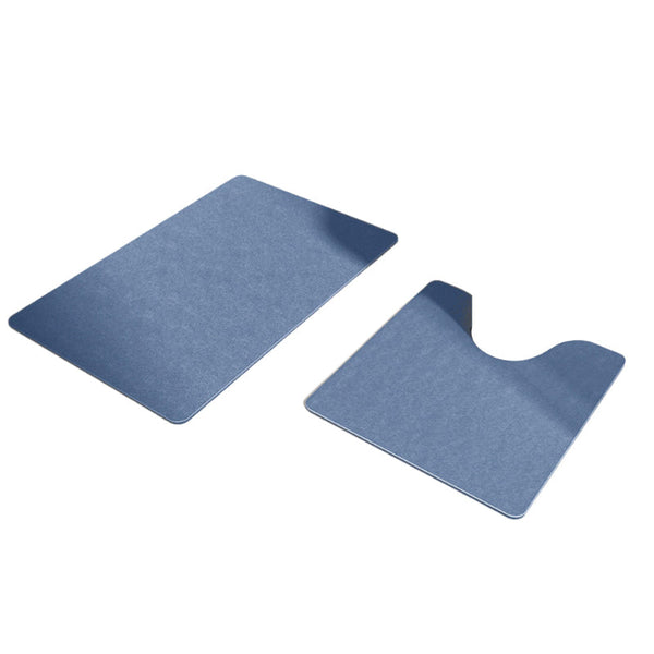 Elosung Blue Bathroom Floor Mat U Shaped Toilet 50*50Cm & Rectangular 50X80cm For Door Mats & Floor Mats