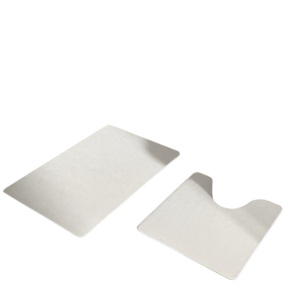 Elosung 1 Sets Of Off White Bathroom Floor Mat U Shaped Toilet 50*50Cm & Rectangular 50X80cm For Door Mats & Floor Mats