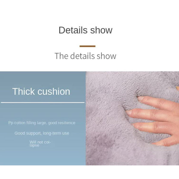 Elosung Gray Totoro Half Enclosed Cat Bed Soft Short Velvet Fabric With Sponge + Pp Cotton Filling Size (28X28x30cm) Pet Beds