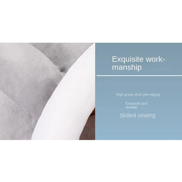 Elosung Green Half Enclosed Cat Bed Soft Short Velvet Fabric With Sponge + Pp Cotton Filling Size (28X28x30cm) Pet Beds