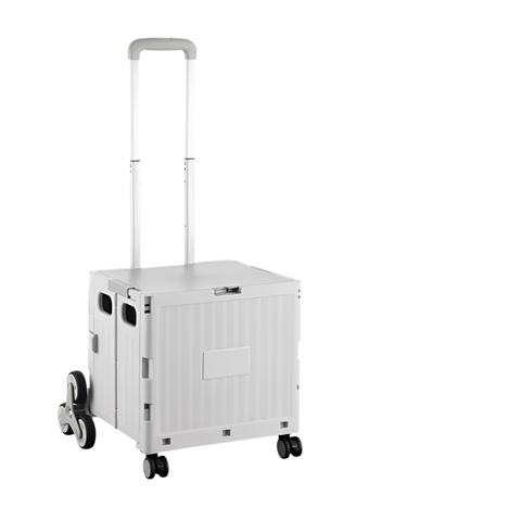 Elosung Nordic Grey Climbing Wheel Folding Cart Compact And Durable For Outdoor Camping Picnics Wheelbarrows Carts Wagons