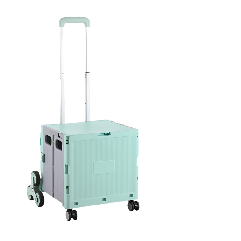 Elosung Nordic Green Climbing Wheel Folding Cart Compact And Durable For Outdoor Camping Picnics Wheelbarrows Carts Wagons