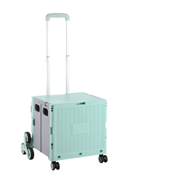 Elosung Nordic Green Climbing Wheel Folding Cart Compact And Durable For Outdoor Camping Picnics Wheelbarrows Carts Wagons