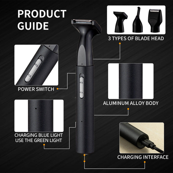 Elosung 3 In 1 Women's Hair Removal Trimmer Intimate Grooming And Shaving Kit For Smooth Skin Women's Razors
