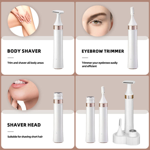 Elosung 3 In 1 Electric Hair Removal Trimmer Rechargeable Grooming Kit Women's Razors