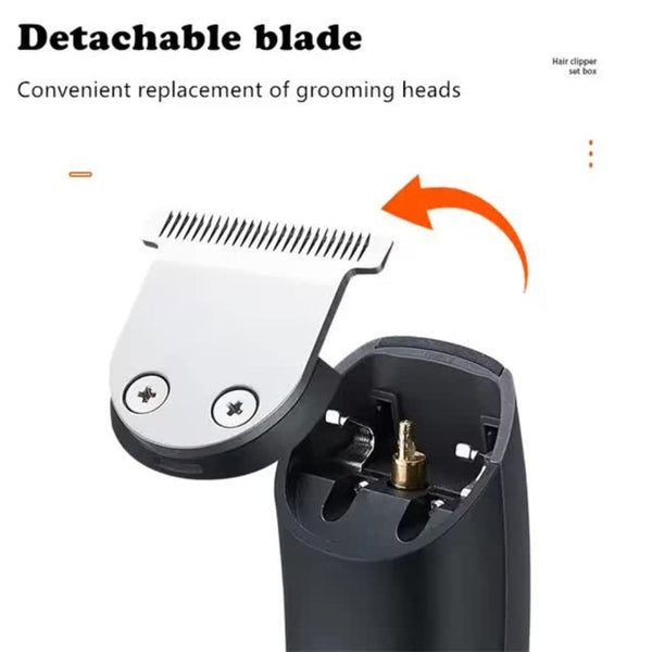 Elosung Gray Multifunctional Rechargeable Hair Clipper Set Waterproof Electric Trimmer Clippers & Trimmers