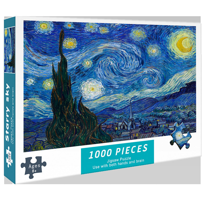 Elosung (2 Pcs) 1000 Piece Starry Sky Puzzle High Difficulty Stress Relief Educational Toy Puzzles