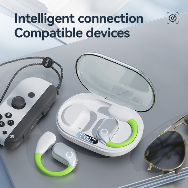 Elosung Black M82 Transparent Ows Wireless Bluetooth Earphones Clear Sound Comfortable Over Fit Headphones