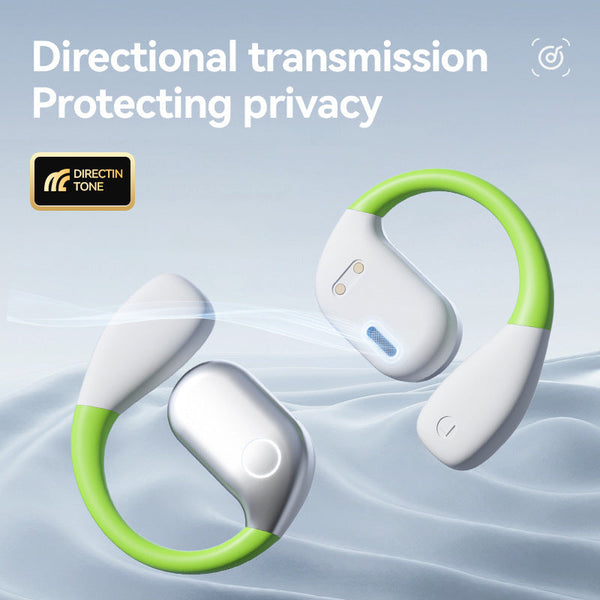 Elosung White M82 Transparent Ows Wireless Bluetooth Earphones Clear Sound Comfortable Over Fit Headphones