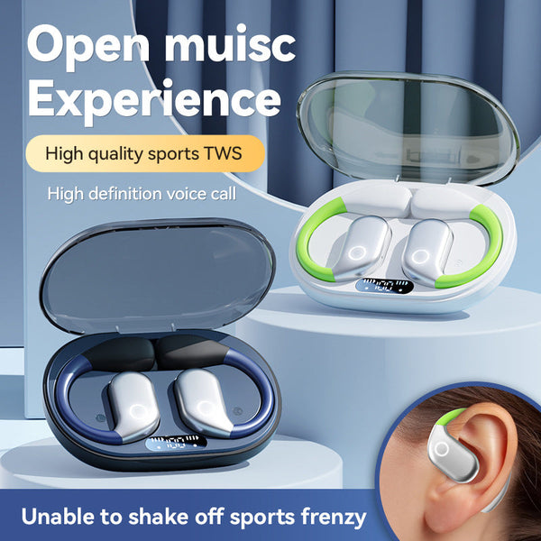 Elosung White M82 Transparent Ows Wireless Bluetooth Earphones Clear Sound Comfortable Over Fit Headphones